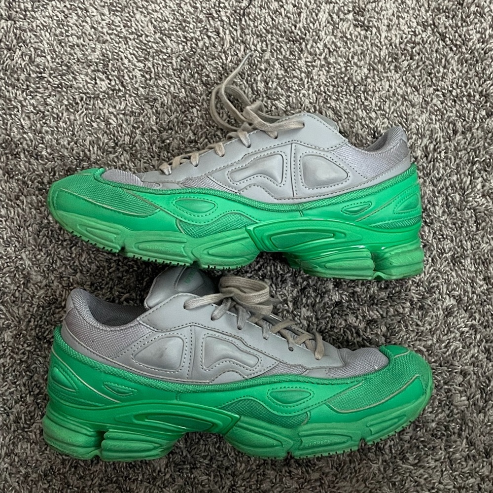 Raf simons adidas ozweego green and grey